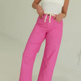 Georgina Eyelet Pants - Pink