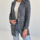 Lois Plaid Coat - Black