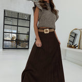 Selene Maxi Skirt - Choco