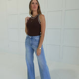 Staten Sweater Halter Top - Brown