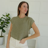 Tate Sweater Top - Olive