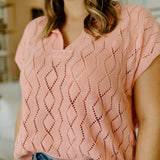 Lissa Slouchy Knit Top - Pink