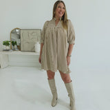 All Occasions Mini Dress - Brown