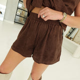 Double Down Vest Set - Brown