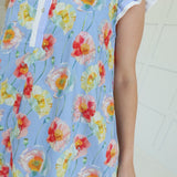 Blissful In Spring Dress - Blue