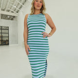 Underestimated Midi Dress - Blue/Green