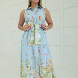 Uptown Midi Dress - Blue