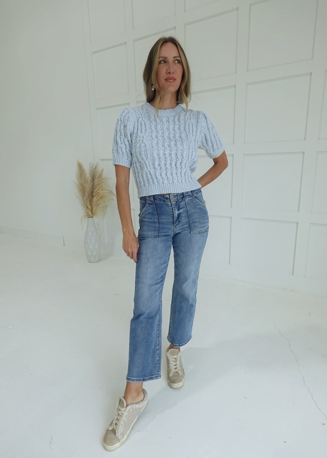 Fly By Me Sweater - Lt Blue