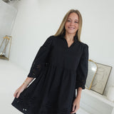 All in Favor Mini Dress - Black