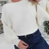Classical Ribbed Sweater - Off White
