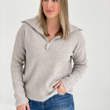 Truce Half Zip Sweater - H Mocha