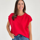 Quincy Sweater Top - Ruby