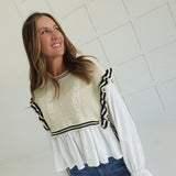 Presley Striped Vest Blouse
