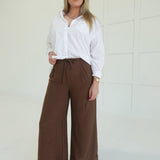 Seascape Linen Pants - Cappuccino