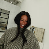 Twist on Gingham Jacket - Black
