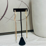 Twisted Rhinestone Drop Earrings