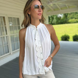 Serene Sleeveless Blouse - Off White