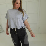 Exposed Seam Tee - H Grey
