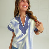 Hemingway Striped Top - Yellow