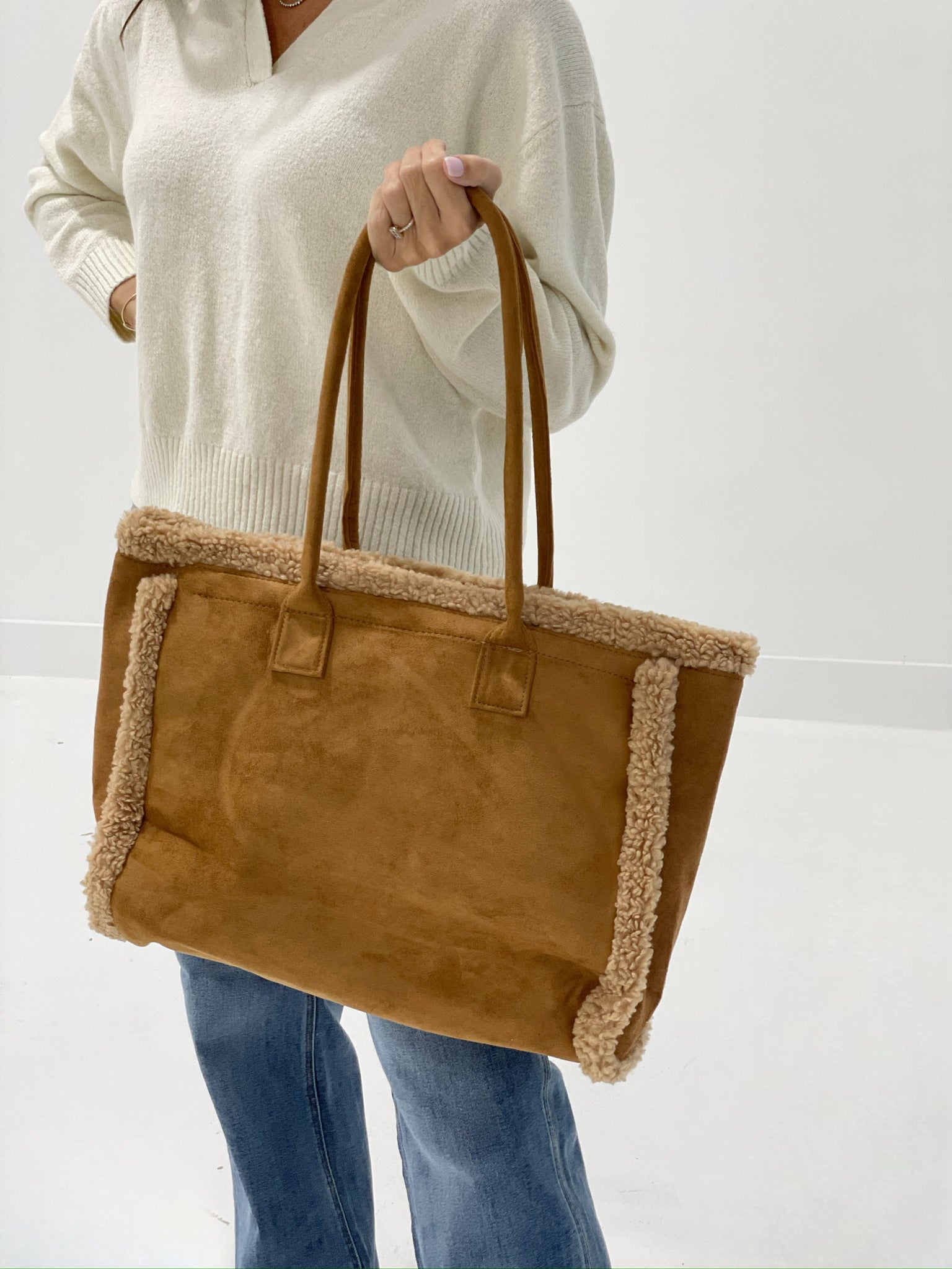 Sherpa Shoulder Tote Bag