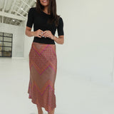 Rinna Midi Skirt - Pink