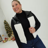 Half In Reversible Vest - Black