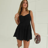 Twirl Girl Romper - Black