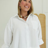 Perry Ruffle Blouse - White