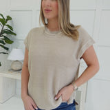 Transitional Sweater Top - Sand Beige