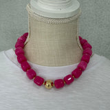 Pink Ladies Beaded Necklace