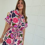 Pascha Midi Dress - Pink