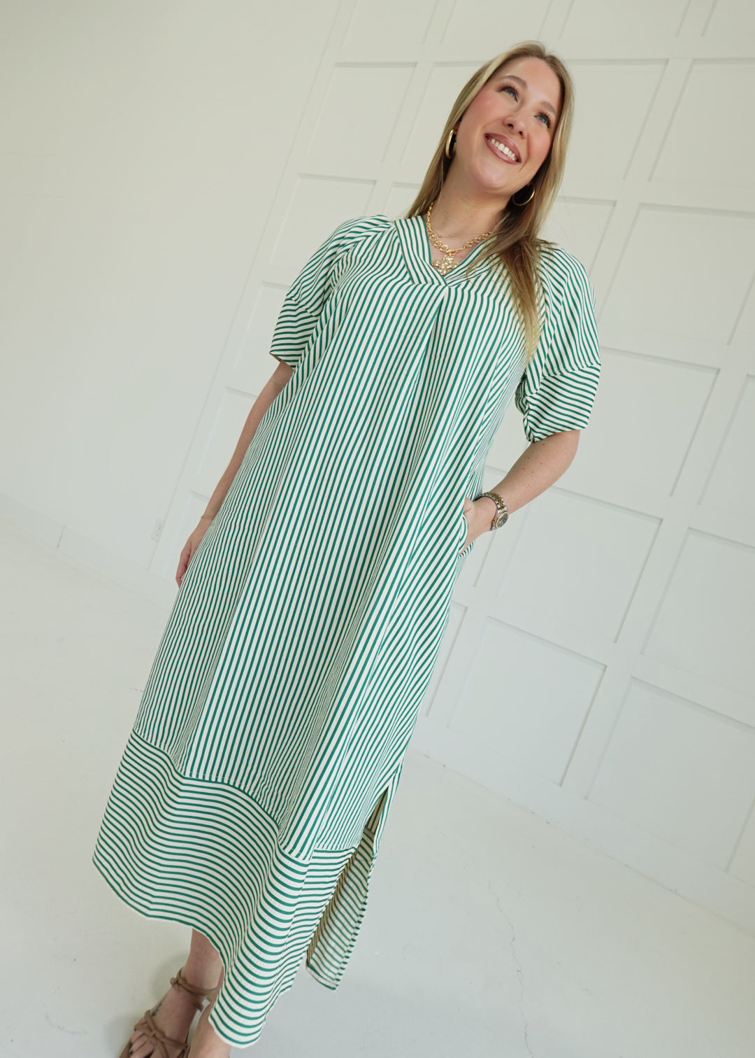 Ida Midi Dress - Green