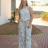 Saylor Printed Linen Pant