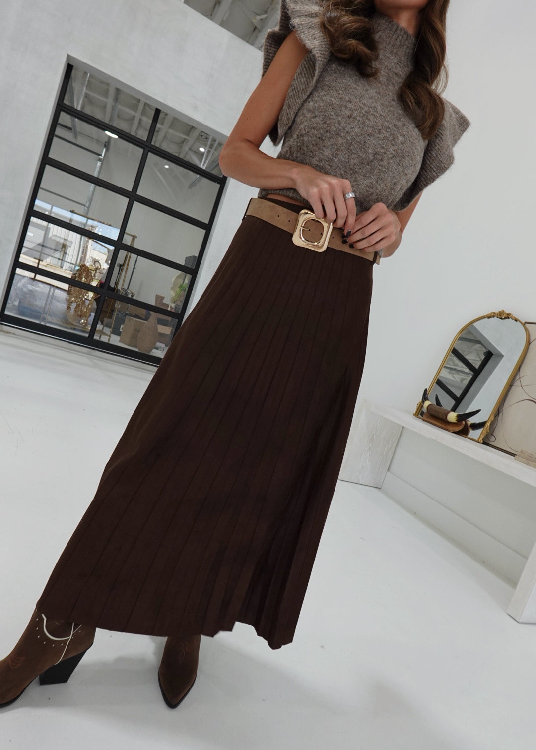 Selene Maxi Skirt - Choco