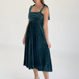 Cavalier Velvet Dress - Emerald