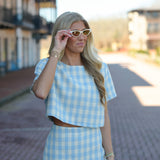 Gracie Gingham Set - Blue