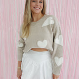 With Love From WOFF Sweater - Taupe/Ivory *VDAY