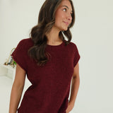 Mayson Knit Top - Burgundy