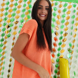 Can't Go On Sweater Top - Orange