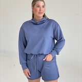 Stevie Shorts Set - Slate Blue