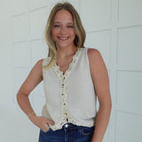 Markesh Sweater Top - Ecru