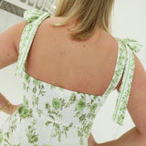 Emily's Floral Midi Dress - Green