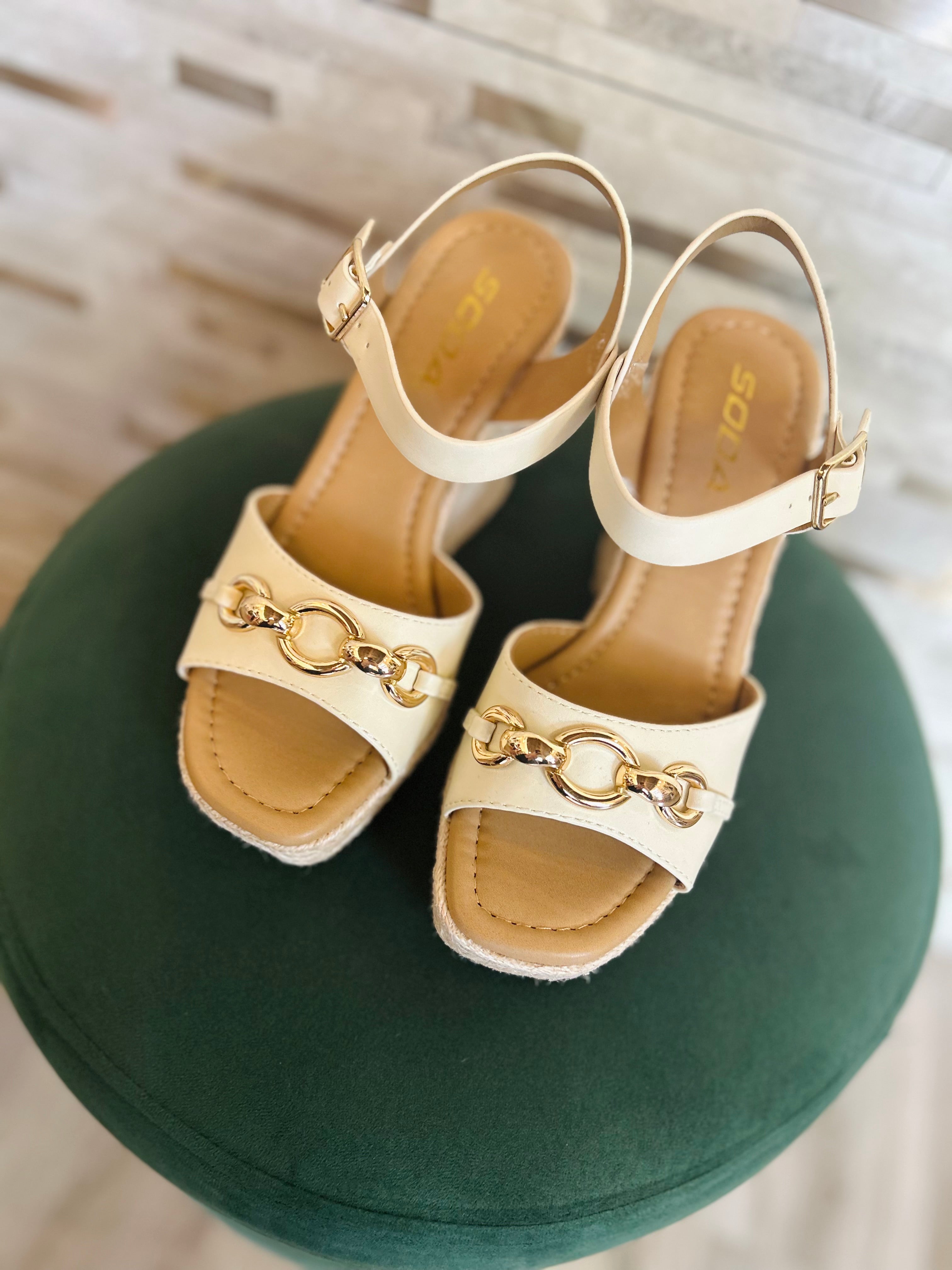 Claiborne Espadrille Wedge - Bone
