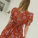 Estelle Mini Dress - Rust