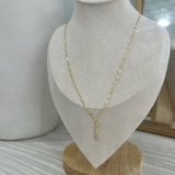 Baguette Drop Necklace