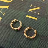 Multicolor Heart Hoops