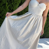 Upscale Summer Midi Dress - Khaki