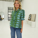 Beaufort Printed Top - Olive