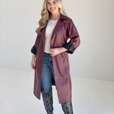 Ivanna Leather Trench-Coat