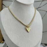 Tube Chain Heart Necklace